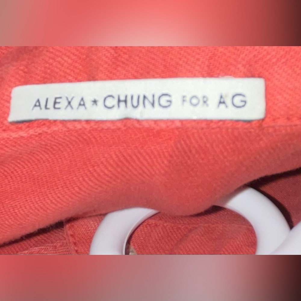 Alexa Chung for AG red denim pixie snap dress - Picture 4 of 6